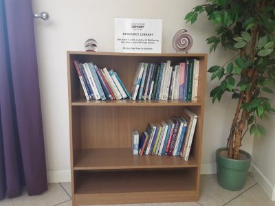 Books available in the library at Cancer Support Yorkshire Bradford Centre
