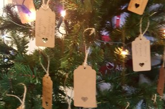 in memory messages hung on xmas tree