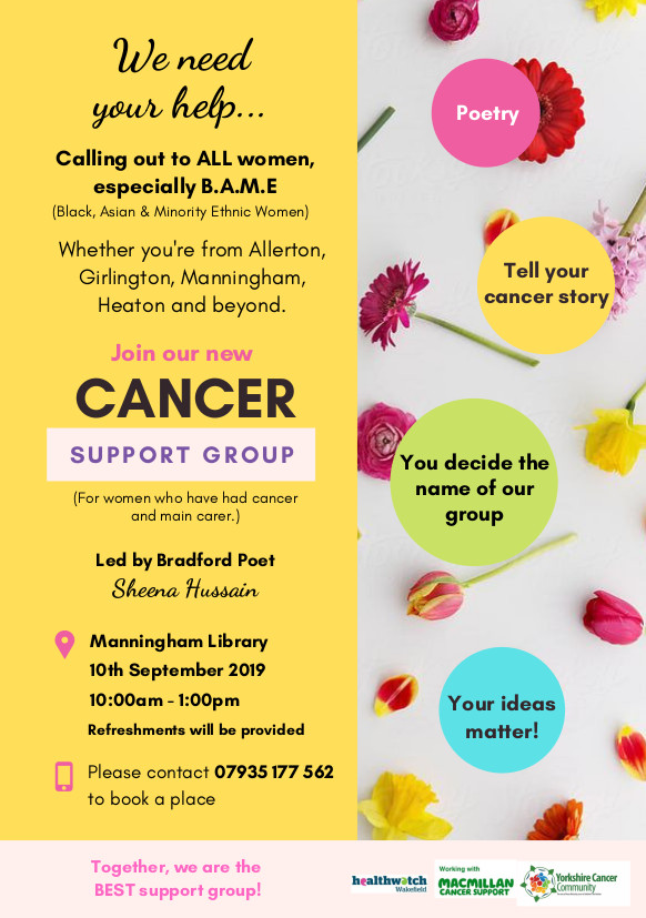 Cancer Support Group – Cancer Support Yorkshire